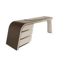 Bureau de bureau italien minimaliste Bureau d'ordinateur d'étude postmoderne avec style en bois massif de luxe léger