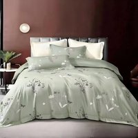 Parure de lit vintage en microfibre à imprimé floral miniature, housse de couette en polyester séparée disponible, linge de lit doux pour la chambre à coucher