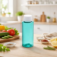 Klare Blaue, Bernsteinfarbene, Weiße und Schwarze 100ml Leere Flaschen mit Flachschultern aus PET für Lotion, Plastik-Shampooflaschen für Toner mit Schraubverschlüssen