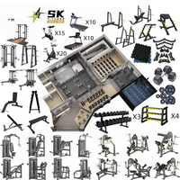 Équipement de salle de sport commercial SK 700 m², ensemble complet, tapis de course cardio et musculation avec poids réglables pour hôtels/clubs