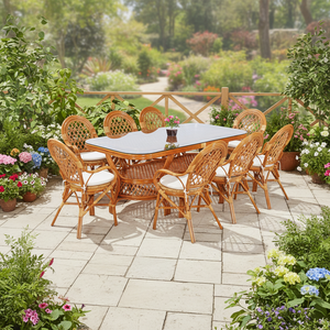 Juego de Comedor de Ratán JAVA para Muebles Comerciales, Diseño Moderno para Hoteles y Restaurantes, Uso en Exteriores con Mesa Larga - Product Image 3