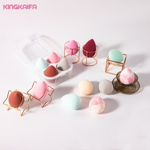 Benutzer definierte tragbare Wasser tropfen Reise Multi Farbe Vegane Eier Latex Free Soft Beauty Makeup Puff Schwamm - Product Image 5