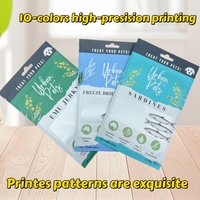 Sachet d'emballage personnalisé pour aliments lyophilisés pour chiens et chats, sac de rangement refermable à fermeture éclair pour friandises pour animaux, pochette alimentaire verticale pour animaux de compagnie