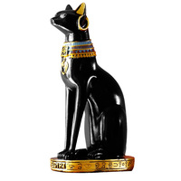 Adornos Creativos de Gatos Egipcios Exóticos, Artesanías de Resina, Sujetalibros Decorativos Prácticos, Portavelas, Artículos de Decoración y Regalos