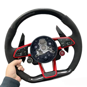 Volante con Botones de Encendido y Apagado y Marco Rojo para Audi B9 A3 A4 A5 S4 RS5 S3 S4 S5 <span class=keywords><strong>A6</strong></span> A7 A8 Q5 Q7 TT R8 S6 RS6 RS7 S7 B8 - Product Image 1