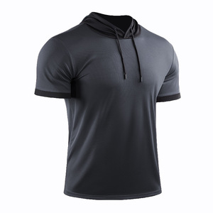 Hiệu Suất Cao Người Đàn Ông Của Dệt Kim Tập Thể Dục Ngắn Tay Áo Áo T-Shirt Biểu Tượng Tùy Chỉnh Nhanh Chóng Khô Thoáng Khí Dây Kéo Túi Cho - Product Image 4