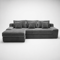 Sofá Cama Convertible con Compresión al Vacío y Relleno de Esponja para Sala de Estar, Sofá Esquinero Plegable Tipo Futón para Invitados