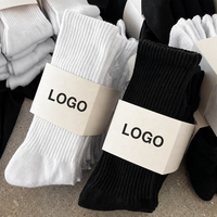 Chaussettes de sport épaisses antidérapantes avec logo personnalisé, semelle en coton éponge respirante, tricot côtelé durable, pour hommes et femmes, idéales pour la gym et la course à pied, vente en gros