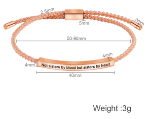أساور صداقة من الفولاذ المقاوم للصدأ مع حروف روحانية، أساور مجدولة للنساء، هدايا - Product Image 4