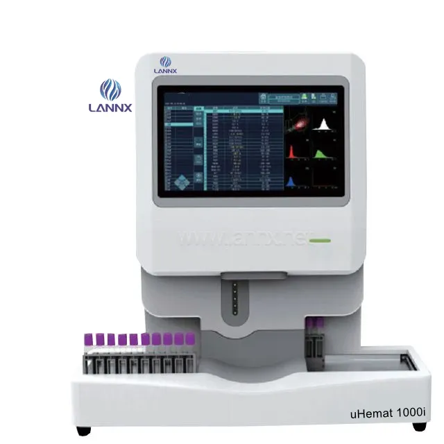 लैनक्स यूहेट 1000i उच्च गुणवत्ता 5-भाग ऑटो हेमेटोलॉजी विश्लेषक के साथ ऑटो सैम्पलर रक्त परीक्षण मशीन हेमेटोलॉजी विश्लेषक