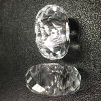 Vente en gros, accessoire de lumière d'hôtel ou de maison, boule de cristal à facettes claires avec trou de 40mm