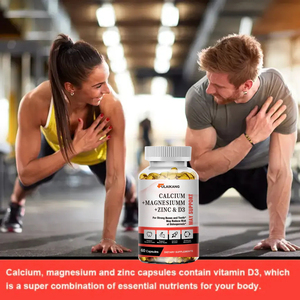 Cápsulas de Gel Suave FULAIKANG OEM/ODM Halal Naturales 100% Puras de Calcio, <span class=keywords><strong>Magnesio</strong></span>, <span class=keywords><strong>Zinc</strong></span> <span class=keywords><strong>y</strong></span> Vitamina D3 <span class=keywords><strong>para</strong></span> <span class=keywords><strong>el</strong></span> Apoyo Inmunológico en Adultos, 2 Cápsulas - Product Image 3
