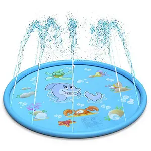 170cm Children Outdoor Funny Toys Kids Inflatable Round Water Splash Play Pools Playing Sprinkler Mat Yard Water Spray Pad