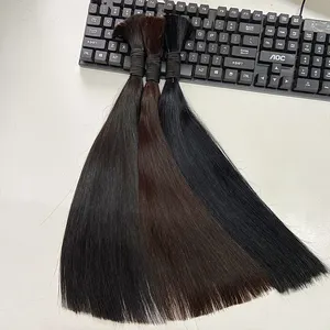 100% Raw Virgin Malaysian Indian Bundle Weave Cheveux Humains Soyeux Droite Péruvienne Vierge Extension de Cheveux Humains