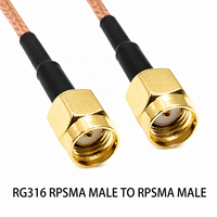 Câble coaxial RF RG316 SMA Mâle/Femelle vers SMA Mâle/Femelle à connecteur à sertir, rallonge traversante RPSMA avec écrou, câble de raccordement Pigtail