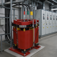 Transformateur triphasé à bobinage triangulaire Guangfa, type sec, gain de place, entrée 35 kV, sortie 380 V, 50 Hz, alimentation d'usine