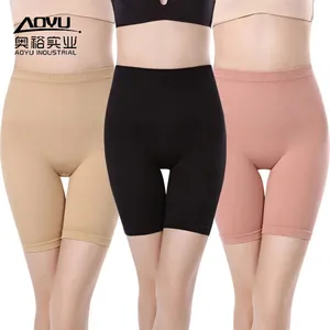 Custom Plus Size High Waist Ladies Seamless Underwear Tight Fit Shapewear Panties Women's Boxer Underpants