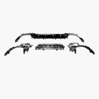 Difusor de Parachoques Trasero con Salida Cuádruple/Doble, Estilo M Sport, Negro Brillante ABS, para BMW Serie 3 G20 G28