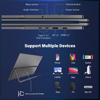 Moniteur portable à double mode d'affichage de 27 pouces, prend en charge le passage transparent entre les modes UHD/FHD, résolution 4K pour l'interface, fréquence de rafraîchissement de 288 Hz