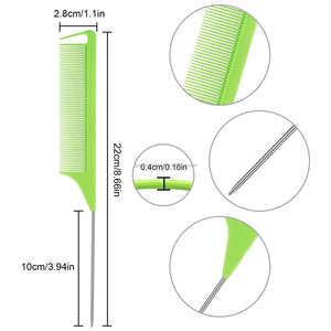 Pettine per capelli con separazione resistente al calore in carbonio, Logo personalizzato sfuso, intrecciatura di precisione, pettine a coda di ratto - Product Image 2