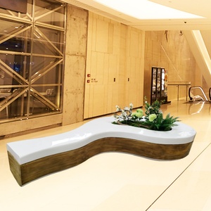 Banco de Decoración Comercial para Exteriores de Diseño Moderno, de Fibra de Vidrio, Asiento de Espera, Silla con Fácil Limpieza - Product Image 5