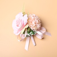 Corsage de Seda de Lujo con Tacto Real para Boda, Tema Bosque, Flor de Muñeca para Dama de Honor, Decoración Floral Hecha a Mano para Banquete de Boda