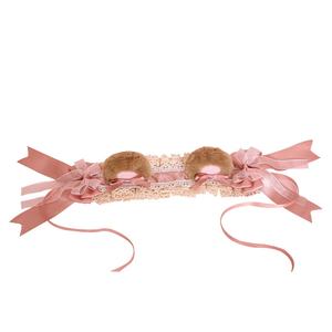 Accessoires de cheveux Lolita pour fête du thé Cos Comic-Con, nœud en peluche à pois, bandeau pour les oreilles, couvre-chef japonais pour filles, haute qualité, multifonction - Product Image 6