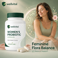 Capsules de Probiotiques pour Femmes à Faible MOQ, Marque Privée, 50 Milliards de CFU, pour l'Équilibre du pH