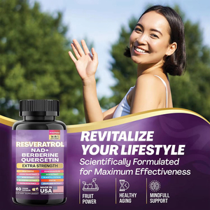 OLLI OEM Label pribadi 14 in 1 suplemen Herbal kapsul Resveratrol dengan NAD + berine & <span class=keywords><strong>Quercetin</strong></span> - Product Image 6