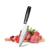 Couteau de chef de cuisine forgé à la main de 7 pouces, acier en poudre Super SG2, manche antidérapant stable en G10, couteau de cuisine