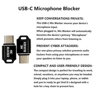Bloqueur de microphone USB-C OEM GE12 pour la sécurité audio/données - Protection de la confidentialité pour ordinateurs portables, smartphones et ordinateurs - Product Image 4