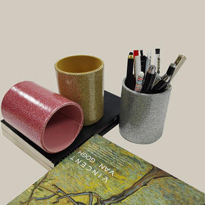 حامل منظم للقلم اللامع من الجلد موصى به حديثًا وحاوية تخزين مريحة لأقلام الرصاص وأواني الكتابة - Product Image 4