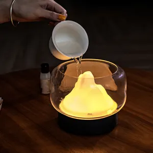 Bedroom Essential Aroma Oil Diffuser Ultrasonic Mountain Humidifier Mist Maker LED Light