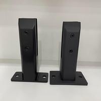 Support de fixation carré pour poteau de balcon, pour verre latéral, compatible avec poteau de clôture ou garde-corps