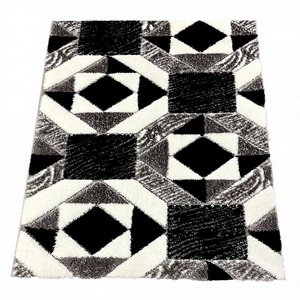 Tapis tissé en polypropylène jacquard, fabriqué à la machine, qualité supérieure, avec envers en jute turc Adiva, épaisseur moyenne, anti-bactérien et anti-taches - Product Image 1
