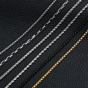 Yunnique-collar de cadena de acero inoxidable para hombre y mujer, diseño geométrico, regalo, joyería, cadena con colgante, cadena para clavícula, accesorio de moda - Product Image 2