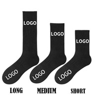 Chaussettes de sport personnalisées brodées pour hommes et femmes, en jacquard, avec logo, de haute qualité, OEM/ODM, vente en gros
