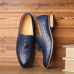 Chaussures Oxford en cuir véritable imperméables pour hommes, fabriquées à la main, pour mariage, formelles, décontractées, antidérapantes, avec boucles et sangles en caoutchouc - Product Image 3