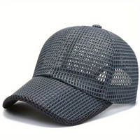 Gorra de malla transpirable CHQ-07 para hombre, gorra de béisbol de malla hueca, gorra de protección solar para deportes al aire libre