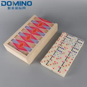 custom high quality domino game set acrylic domino set melamine domino chips