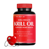 Gélules d'huile de krill antarctique durable - Formule Oméga-3 extra forte pour la santé cardiovasculaire et un cholestérol sain