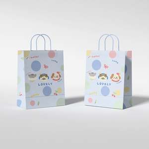 Luxury Handheld Kraft Paper Baking Packaging <b>Bags</b> Wholesome Recycled Materials for <b>Bread</b> Cake Shop Takeaway for Food Industries - Product Image 2