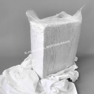 Trapos de limpieza industrial reciclados para absorción de aceite, 10 kg, trapos de algodón recuperado, trapos blancos de láminas cortadas - Product Image 1