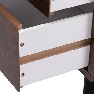 Mesita de noche de madera maciza DB con 2 cajones, mesitas de noche para uso en apartamentos, mesa auxiliar, mesa auxiliar, muebles de dormitorio - Product Image 5