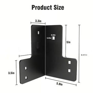 Soporte Triangular de Acero al Carbono de Alta Resistencia con Recubrimiento en Polvo Negro/Blanco para Pérgola, Valla, Poste de Madera, Conexión de Estructura Tubular para Exteriores - Product Image 6