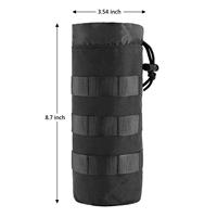 Porte-bouteille d'eau tactique MOLLE, pochette pour bouteille d'eau avec cordon de serrage et sangles multifonctions