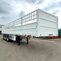 Semi-remorque porte-conteneurs à 4 essieux à ridelles hautes pour matériaux de construction et marchandises en vrac – Meilleure vente