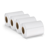Rollo de Etiquetas Térmicas para Envío de 4x6 Pulgadas, Autoadhesivas, en Forma de Acordeón, con Código de Barras y Dirección, para Logística y Mensajería