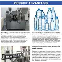 Équipement de remplissage d'eau en bouteille personnalisé en usine, machine d'emballage d'eau minérale, machine de remplissage d'eau en bouteille avec PLC