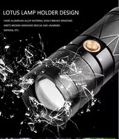 New1500m 30w XHP90 puissant LED intégré 3600MAh batterie type-c Rechargeable lampe de poche tactique haute puissance travail Flash lumière